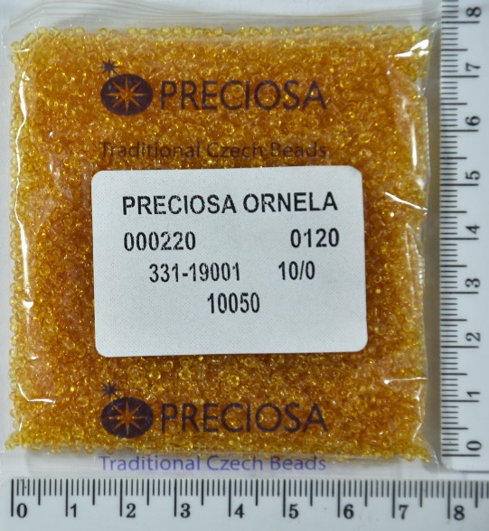Бісер PRECIOSA №10 / 0 прозорого №10050 пакет 50 грам