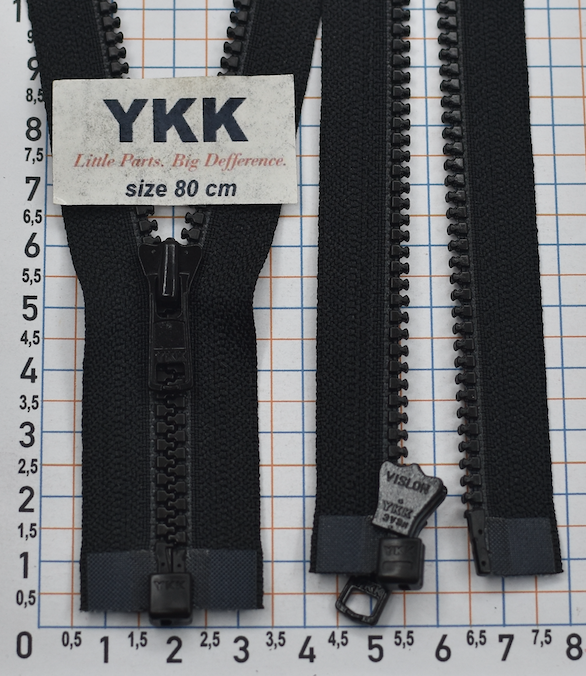 Блискавка 80см YKK Японія трактор № 3 VSOR-36-DA-E-P12N чорна