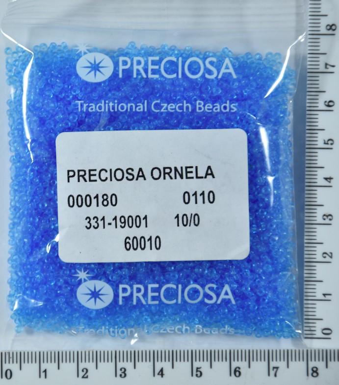 Бісер PRECIOSA №10 / 0 прозорого №60010 пакет 50 грам