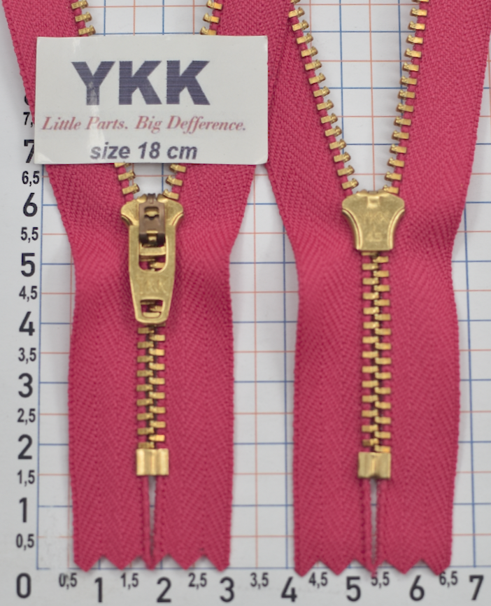 Блискавка метал джинсова №4 YKK Японія 18см нас.роз (283)