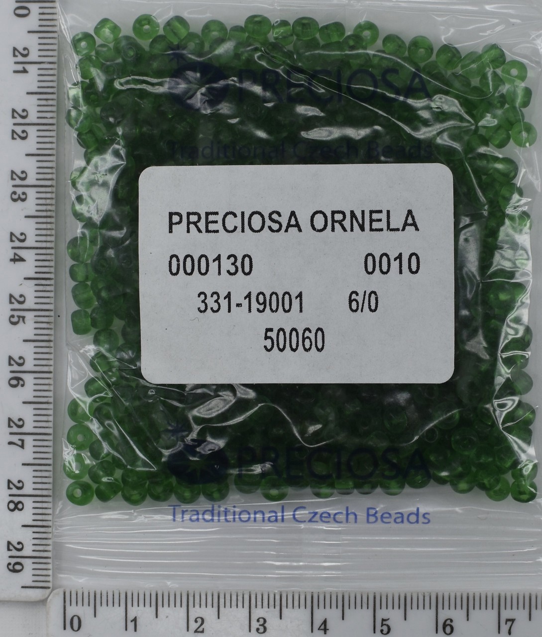 Бісер PRECIOSA №6 / 0 прозорого №50060 пакет 50 грам