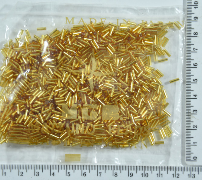 Стеклярус 5мм "MATSUNO" Японія 50гр №161 т. золото