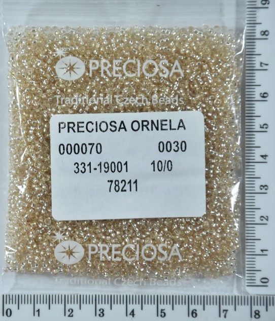 Бісер PRECIOSA №10 / 0 блискучий №78211 пакет 50 грам