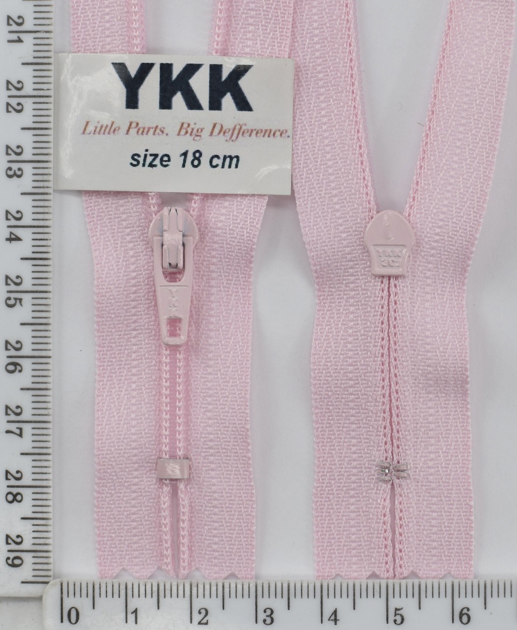Блискавка спіраль №3 YKK Японія 18см (512) св рожев