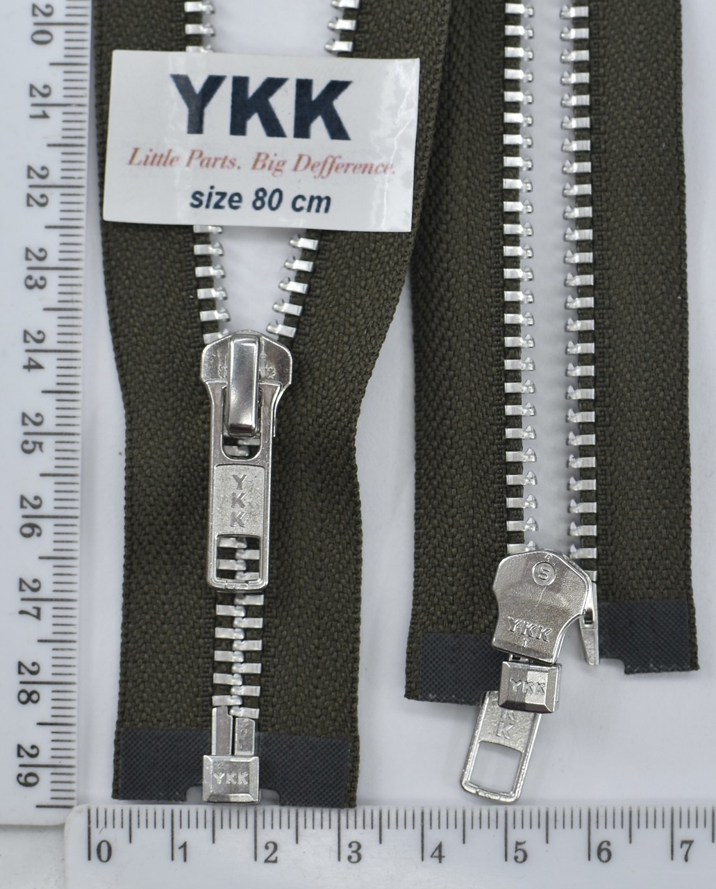 Блискавка 80см метал алюм № 5 YKK Японія 