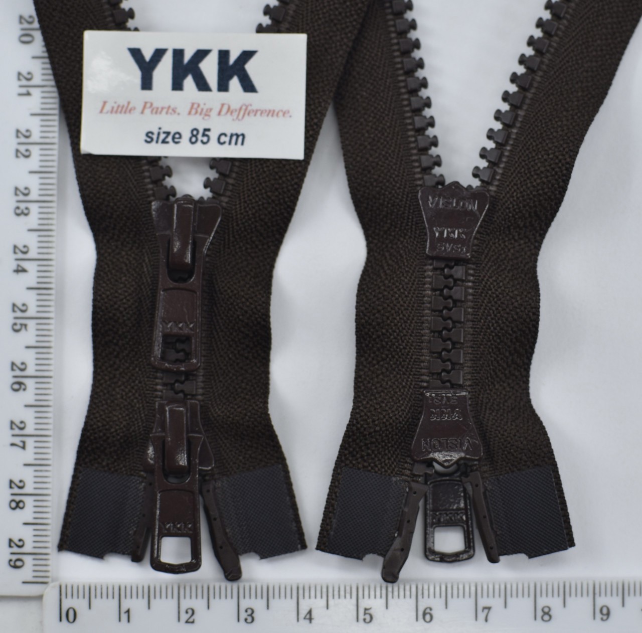 Блискавка трактор №5 YKK Японія разьемний на 2бег 85см (141) т коричн