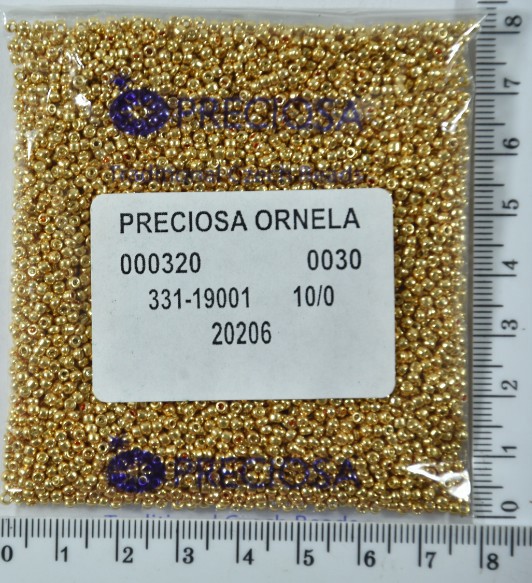 Бісер PRECIOSA №10 / 0 металік №20206 пакет 50 грам