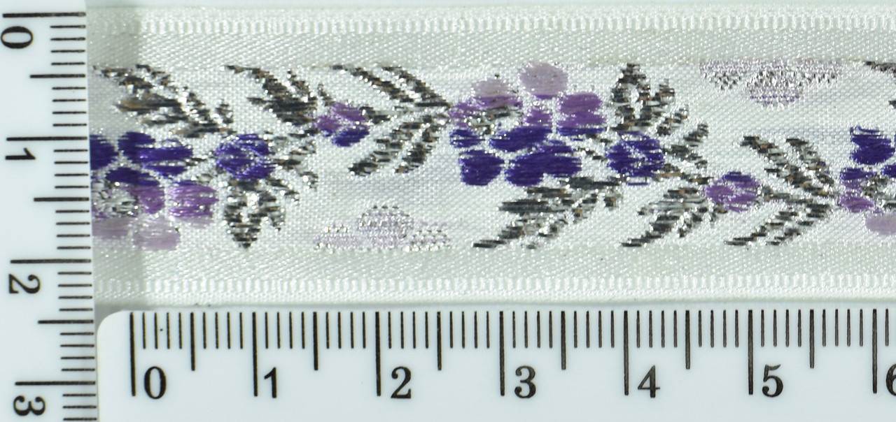 Стрічка жаккардовая шир 2,5 см фиол