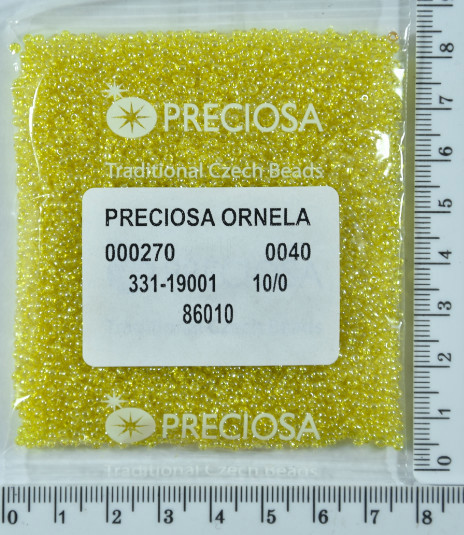 Бісер PRECIOSA №10 / 0 прозо-перлам №86010 пакет 50 грам