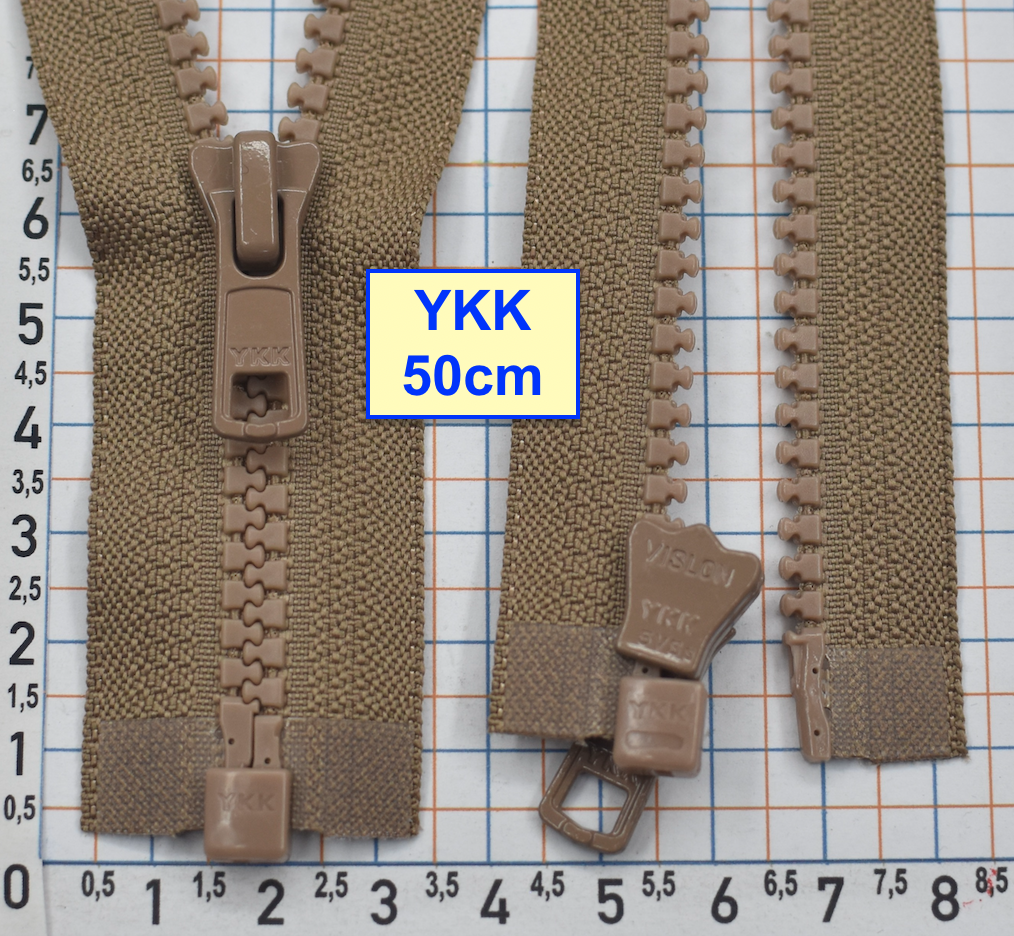 Блискавка трактор № 5 YKK Японія 50см  насич бежев (622)