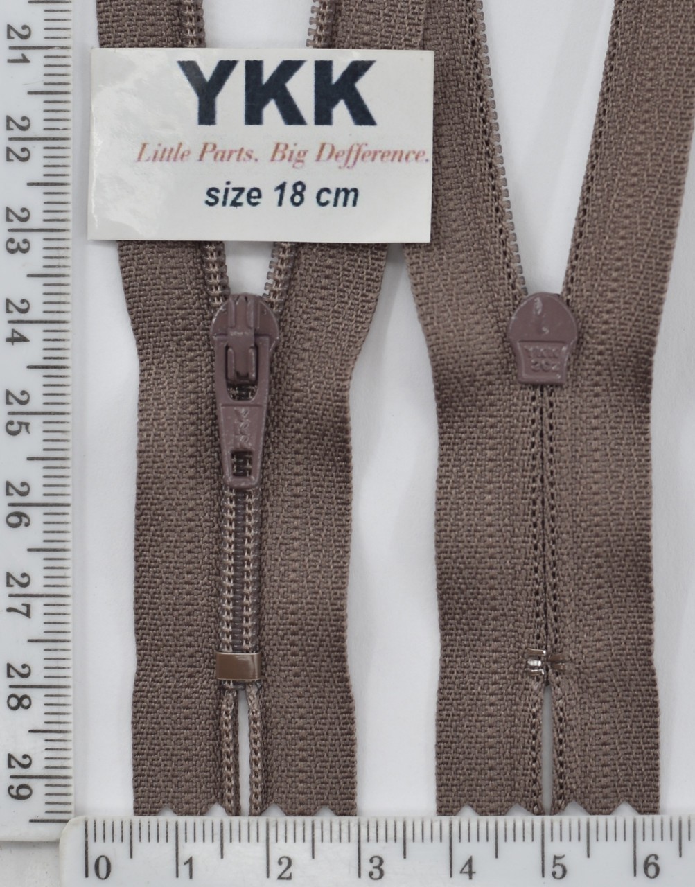 Блискавка спіраль №3 YKK Японія 18см (296) гр коричн