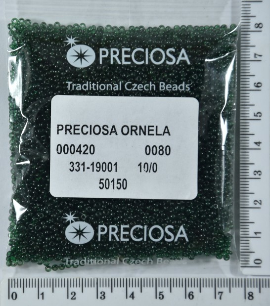 Бісер PRECIOSA №10 / 0 прозорого №50150 пакет 50 грам