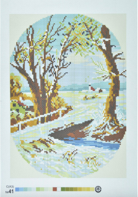Друк на вишів.ткані (Польща) 30 * 40см №41