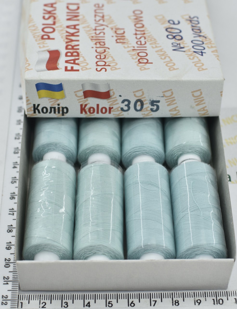 Нитка поліестер армовані №80 (аналог №40 / 2) 400ярд Польща №305