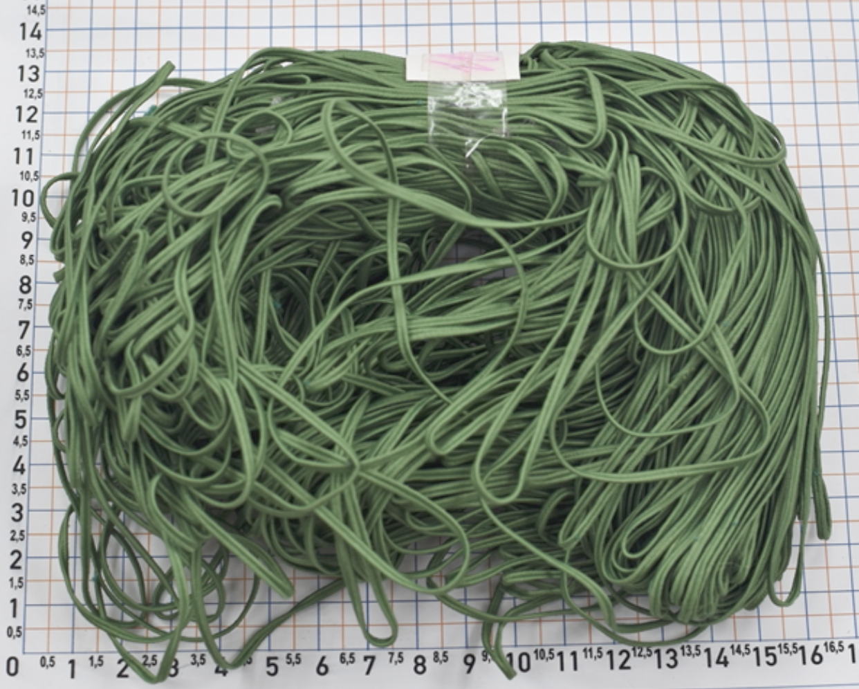 Сутаж бабовна шир 2мм зелена