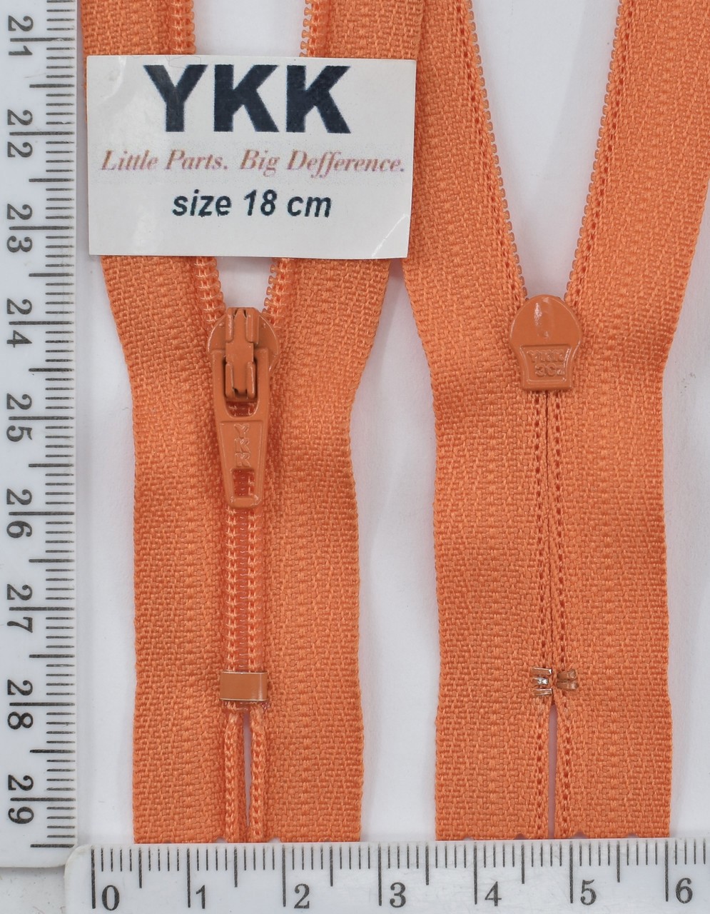 Блискавка спіраль №3 YKK Японія 18см (523) нас помаранч