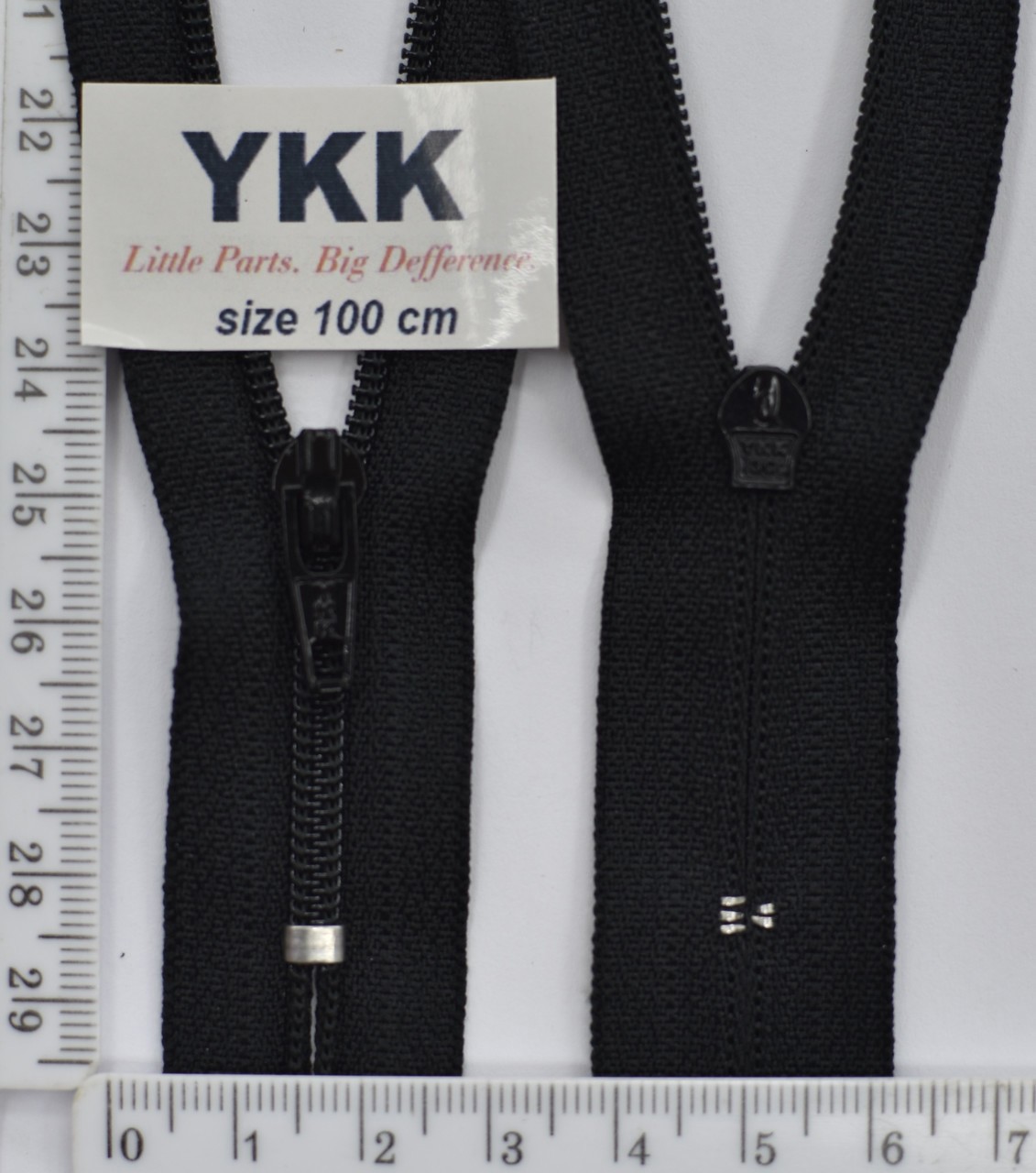 Блискавка 100см №3 YKK Японія CFC-36-DA-E-P12N чорна