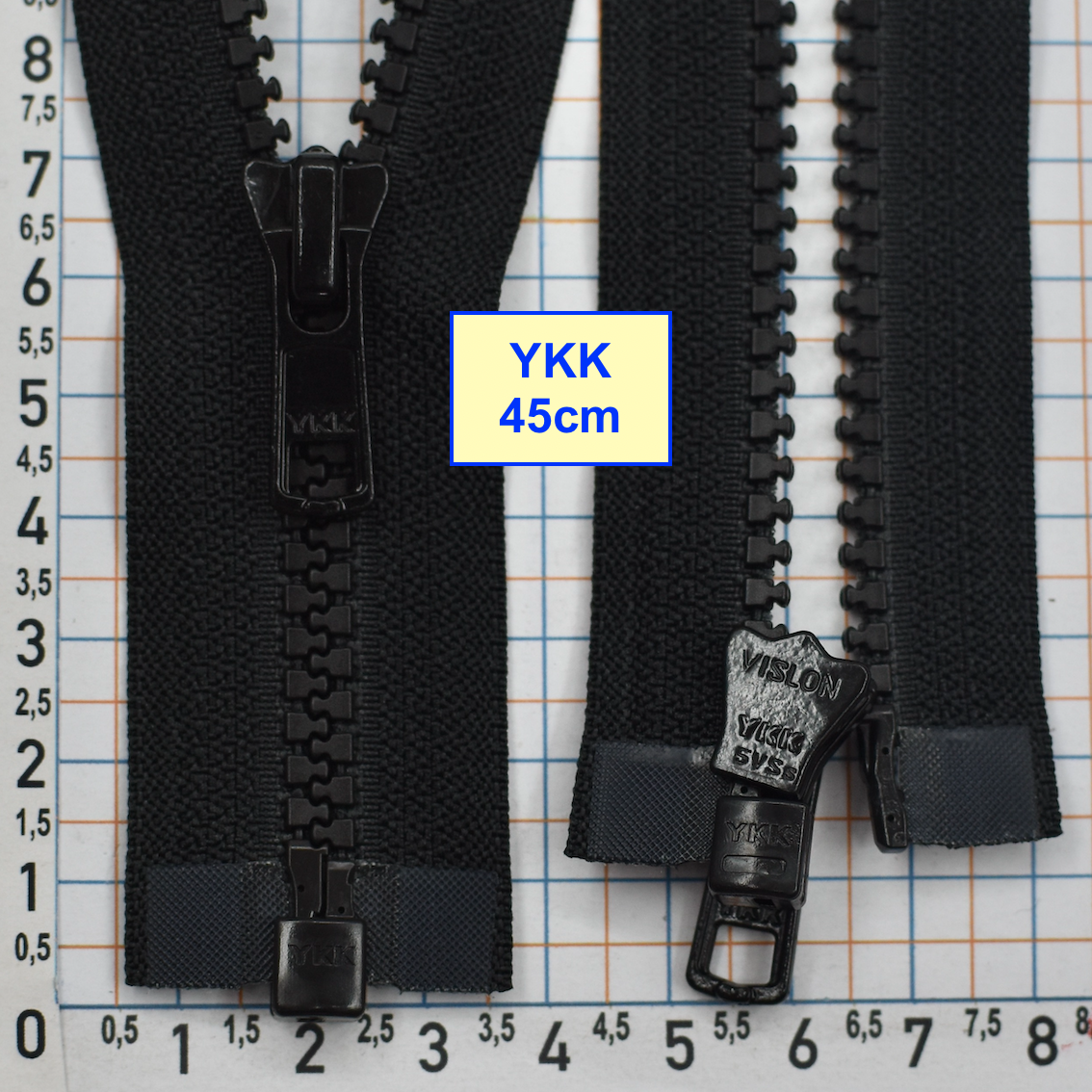 Блискавка трактор № 5 YKK Японія 45см  чорний (1)