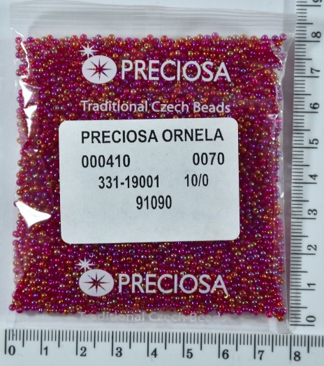 Бісер PRECIOSA №10 / 0 прозо-Райдужний №91090 пакет 50 грам