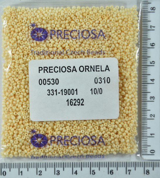 Бісер PRECIOSA №10 / 0 натурал №16292 пакет 50 грам