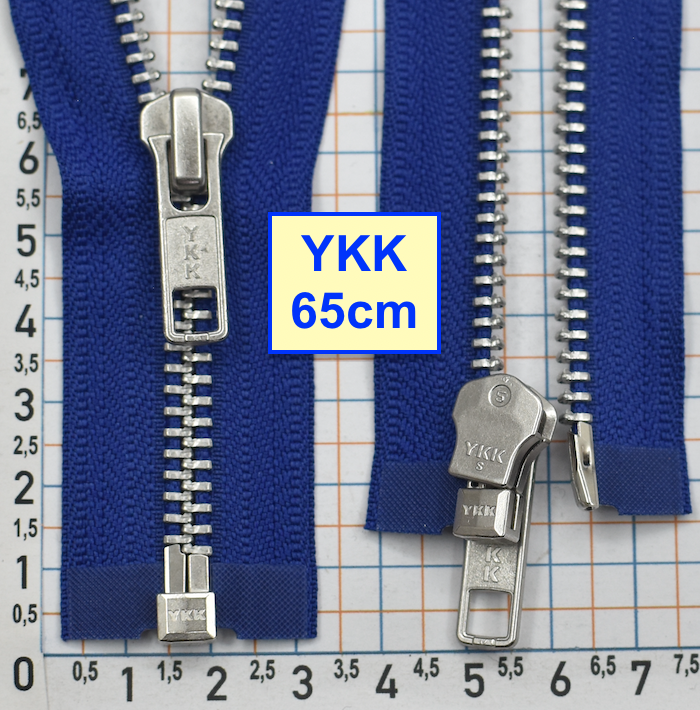 Блискавка 65см метал алюм № 5 YKK Японія  темно волошково індігов (305)