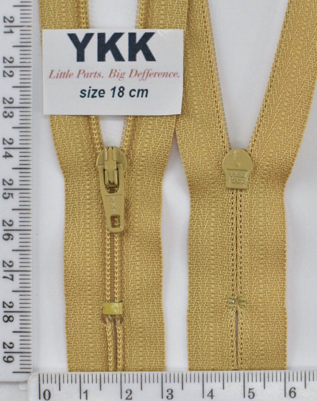 Блискавка спіраль №3 YKK Японія 18см (106) гірчиця