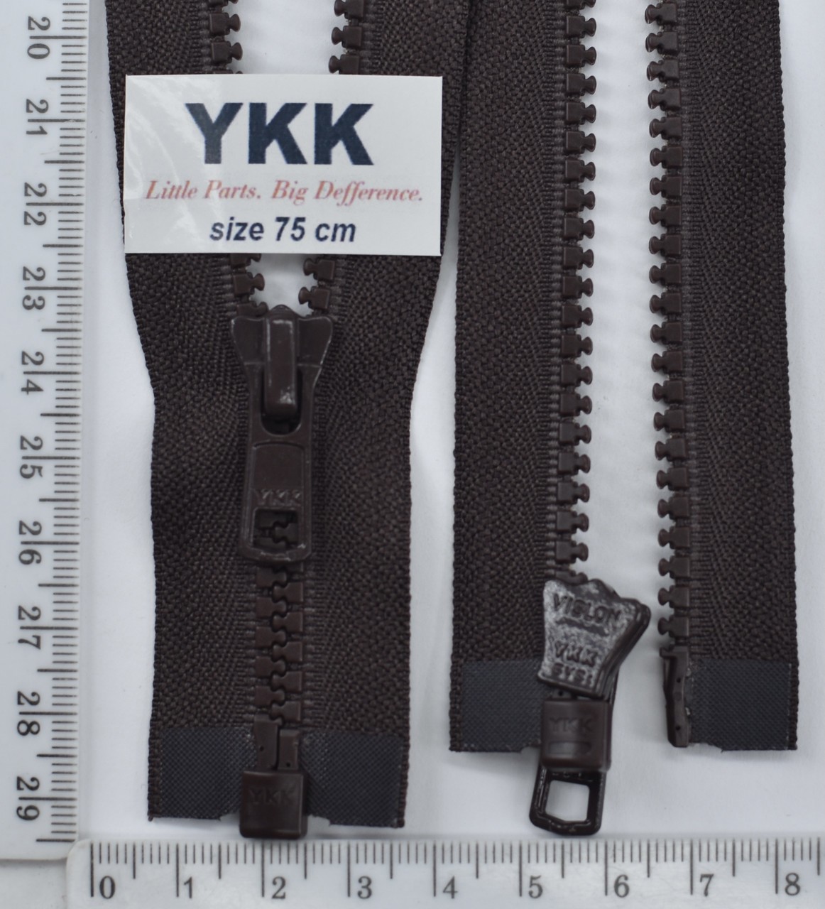Блискавка трактор №5 YKK Японія разьемний 75см (570) т коричн