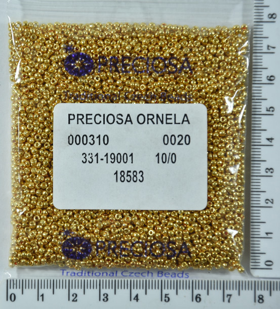 Бісер PRECIOSA №10 / 0 металік №18583 пакет 50 грам
