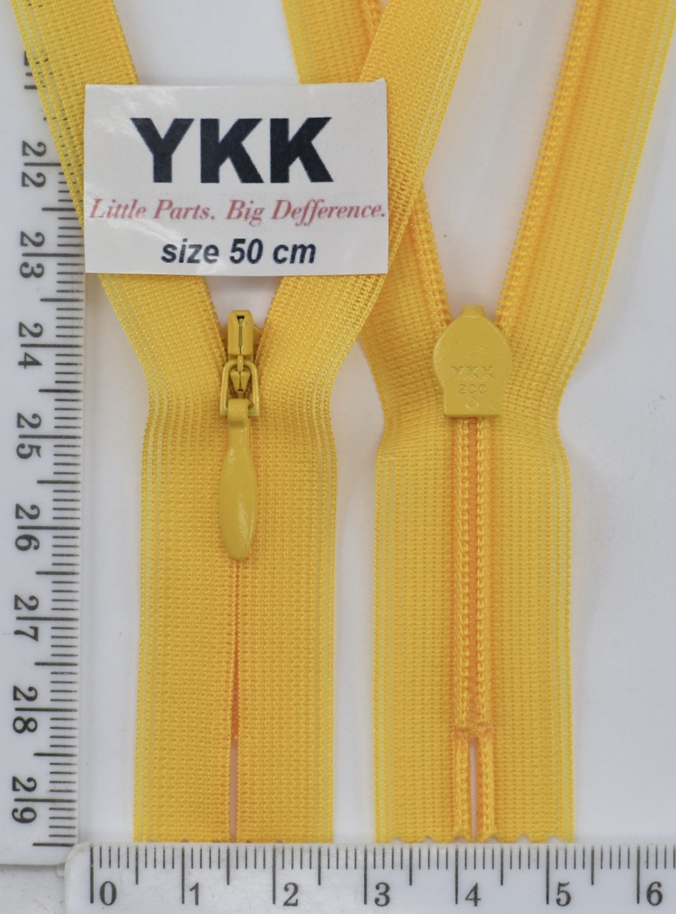 Блискавка спіраль №2 YKK Японія потайна нейлон 50см (506) яєчний