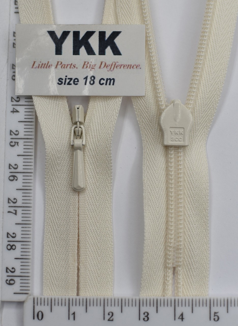 Блискавка спіраль №3 YKK Японія потайна хб 18см (801)