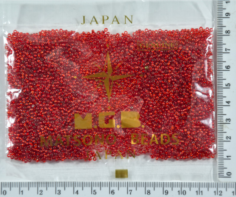 Бісер №11 / 0 "MATSUNO" -Японія (50гр) №37 св. красн