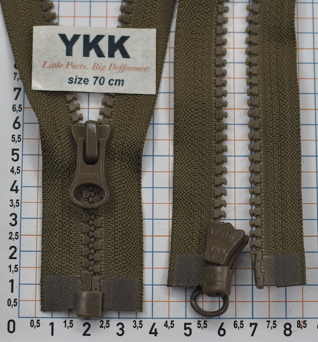 Блискавка 70см трактор № 5 YKK Японія VSC-56-DALHD- PE14- 242 хакі