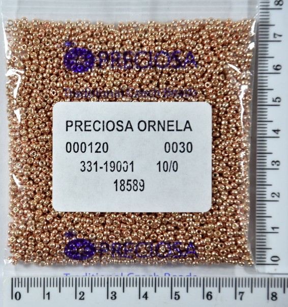 Бісер PRECIOSA №10 / 0 металік №18589 пакет 50 грам