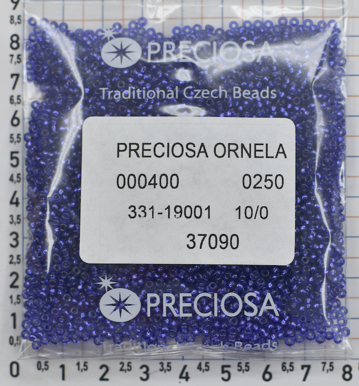 Бісер PRECIOSA № 10 / 0 блискучий № 37090 пакет 50 грам