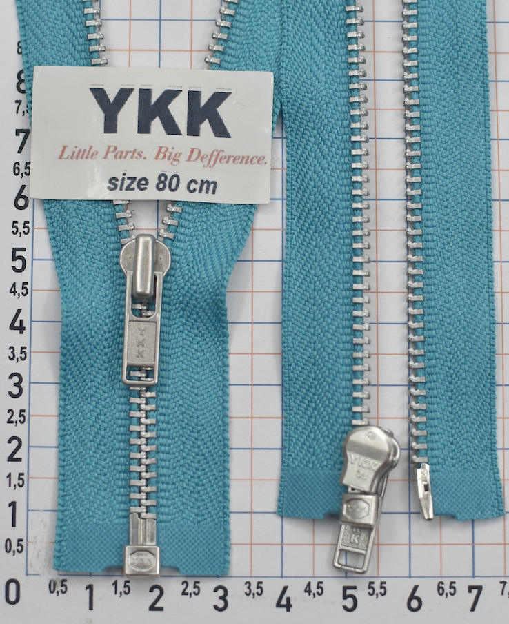 Блискавка 80 метал алюм срібло №3 YKK Японія