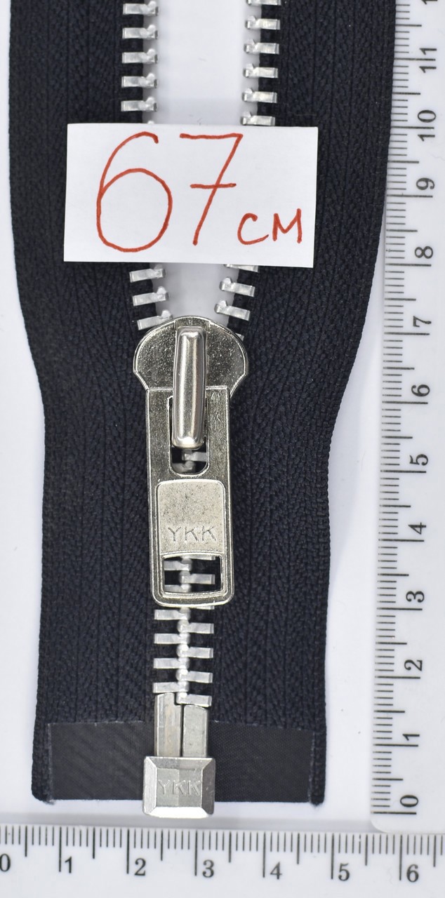 Блискавка 67см метал №8 YKK Японія RGMTHC-86-DA-С5-PE17 нікель 