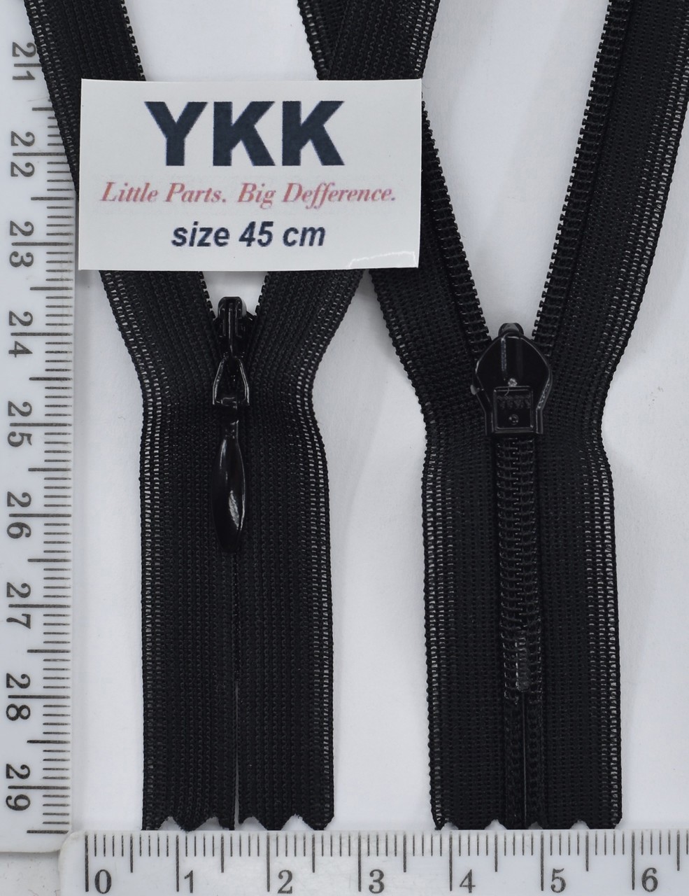 Блискавка спіраль №2 YKK Японія потайна нейлон 45см чорна