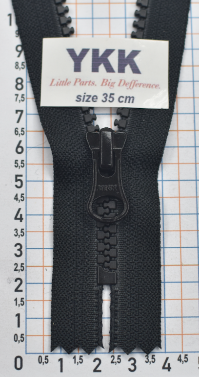 Блискавка 35см трактор №5 YKK Японія VSC-56-DALHD чорна