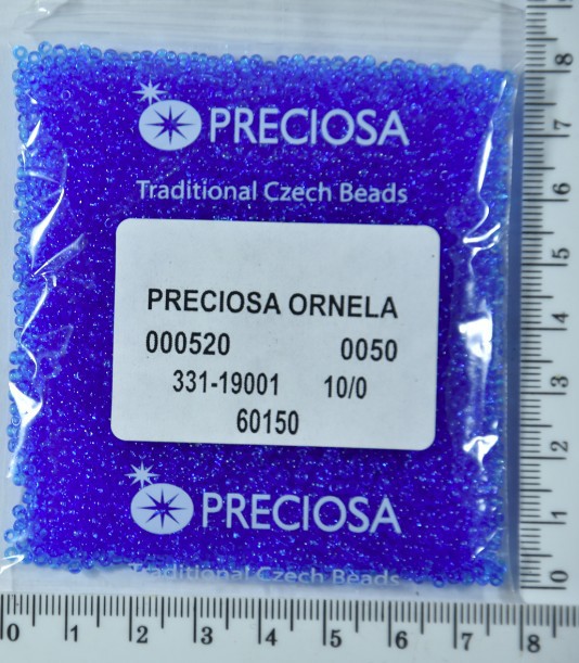 Бісер PRECIOSA №10 / 0 прозорого №60150 пакет 50 грам
