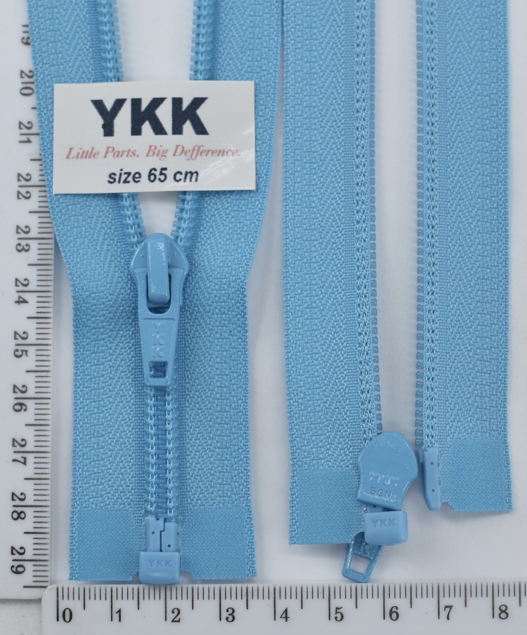 Блискавка YKK спіраль №5 разьемний 65см (547) т голуб