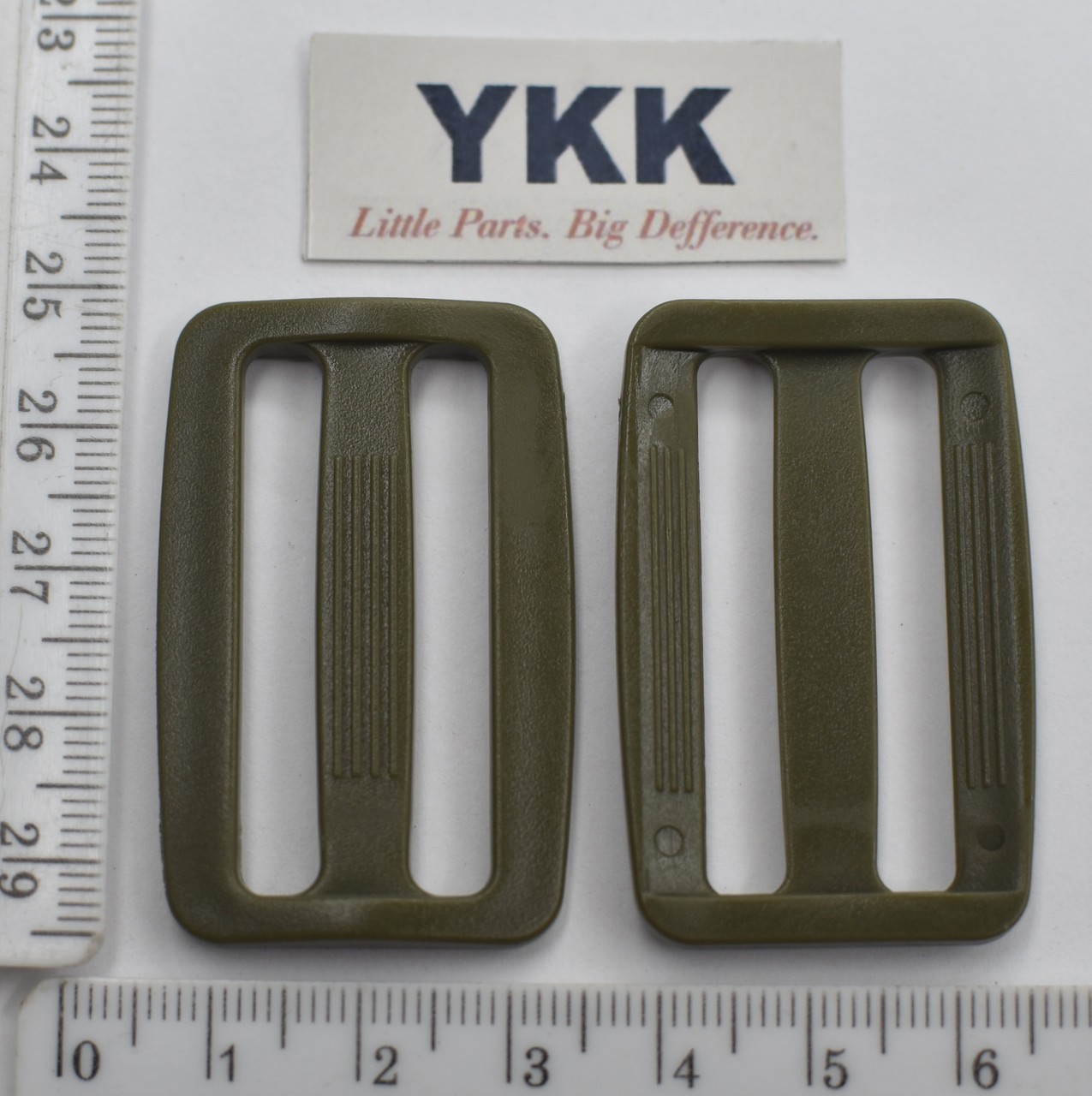 Рамка двощілинна YKK суперміцна шир 40мм хакі