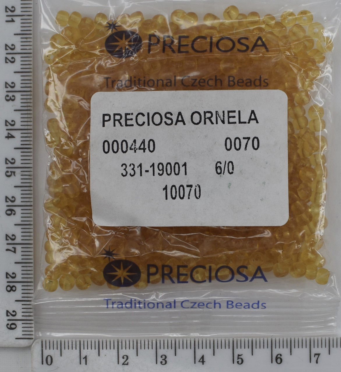 Бісер PRECIOSA №10 / 0 прозорого №10070 пакет 50 грам
