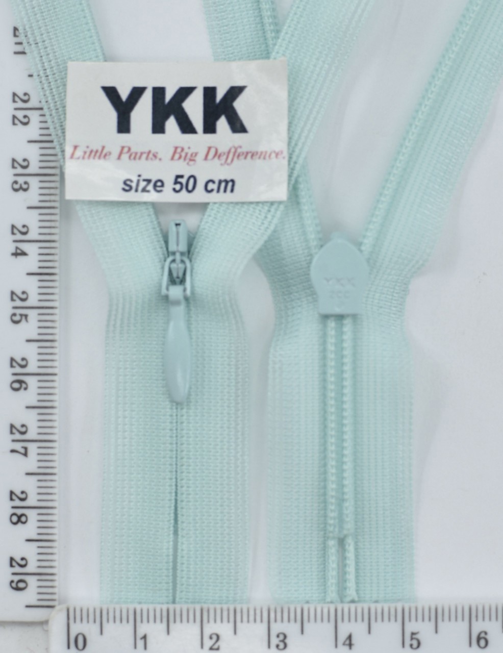 Блискавка спіраль №2 YKK Японія потайна нейлон 50см (822) м'ятний